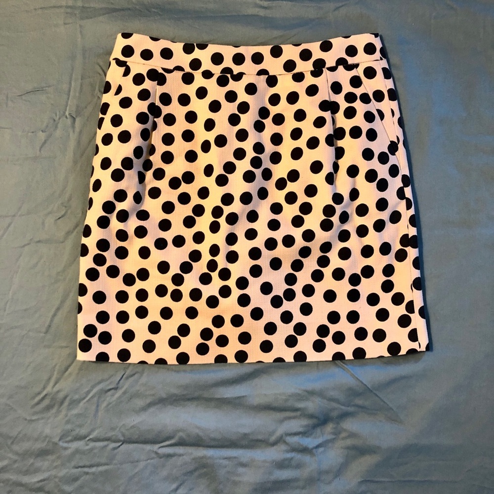 J.Crew size 0 polka dot pencil skirt